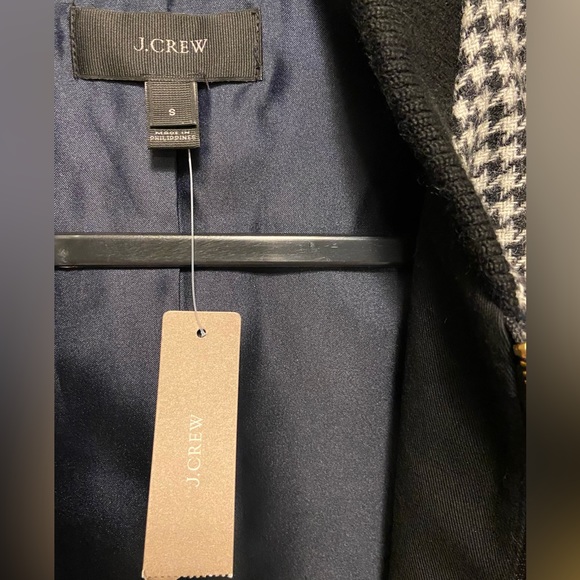 J. Crew Classic timeless style 100% wool, houndstooth fully lined w pockets. NWT - Picture 5 of 15